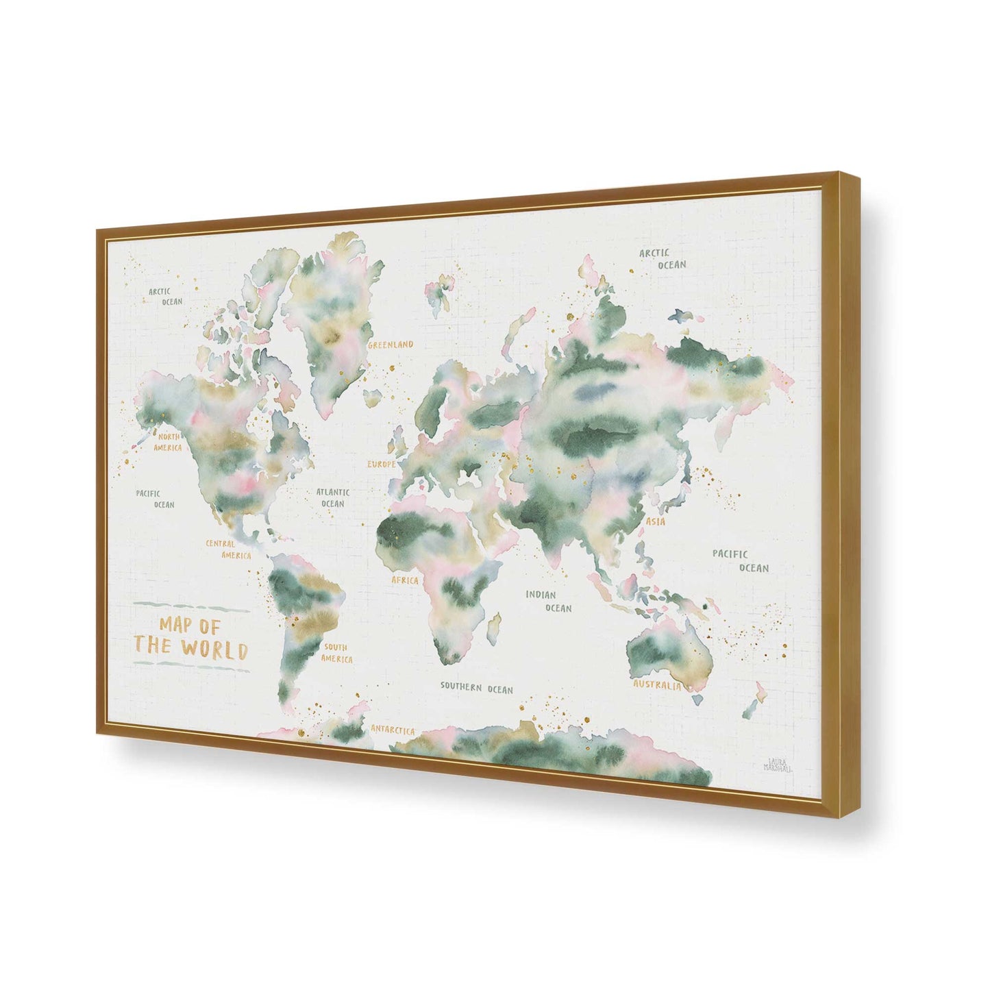 [Color:Polished Gold], Picture of art in a Polished Gold frame of the corner