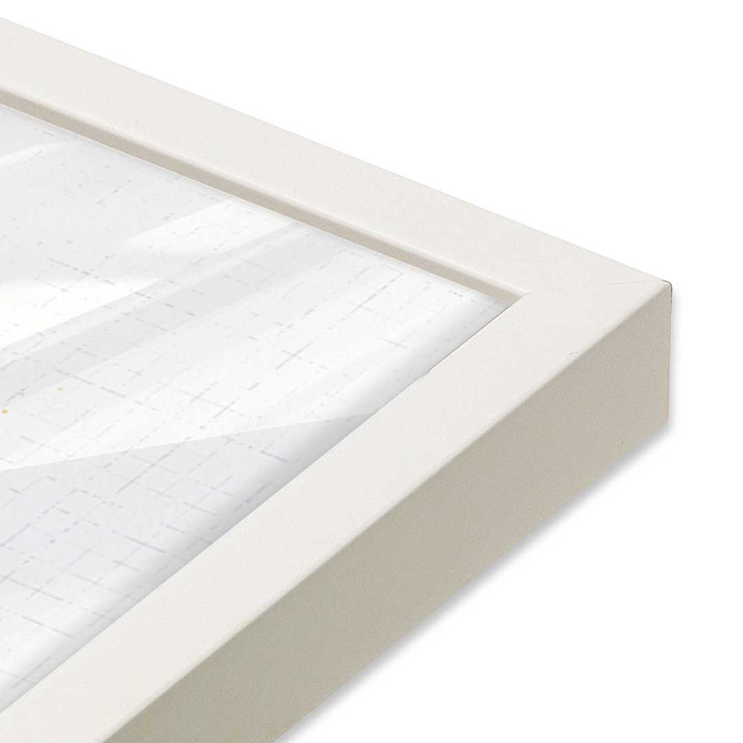 [Color:Opaque White], Picture of art in a Opaque White frame at an angle