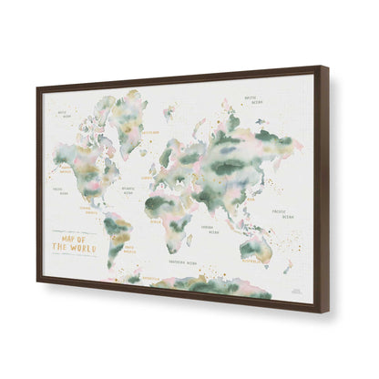 [Color:Brown], Picture of art in a Brown frame of the corner