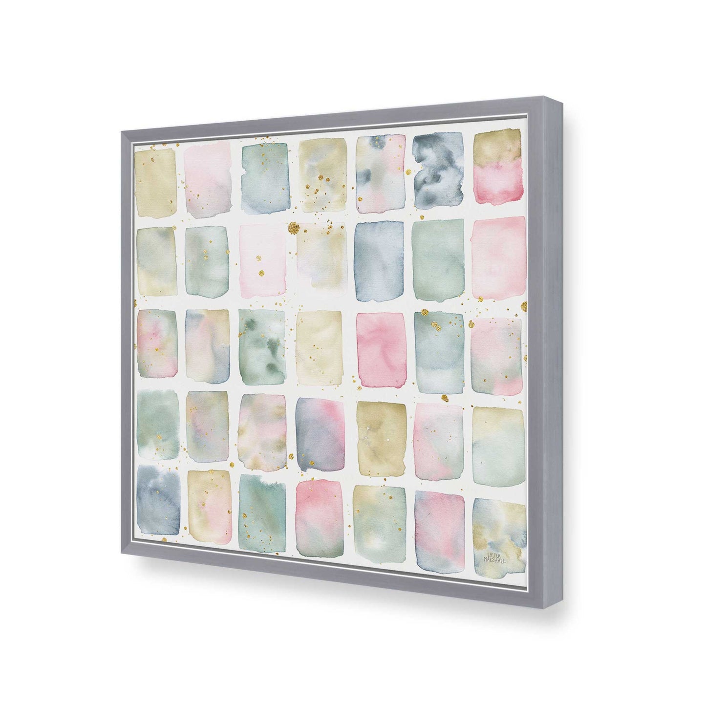 [Color:Polished Chrome], Picture of art in a Polished Chrome frame of the corner