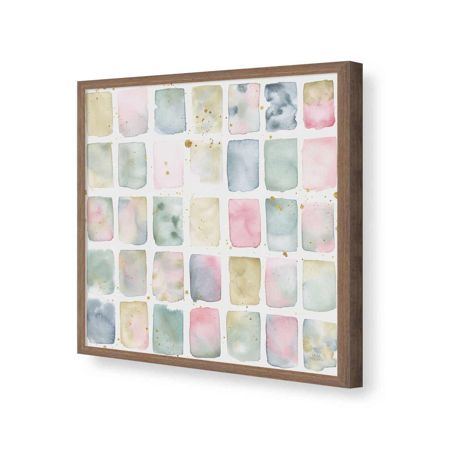 [Color:Walnut], Picture of art in a Walnut frame of the corner