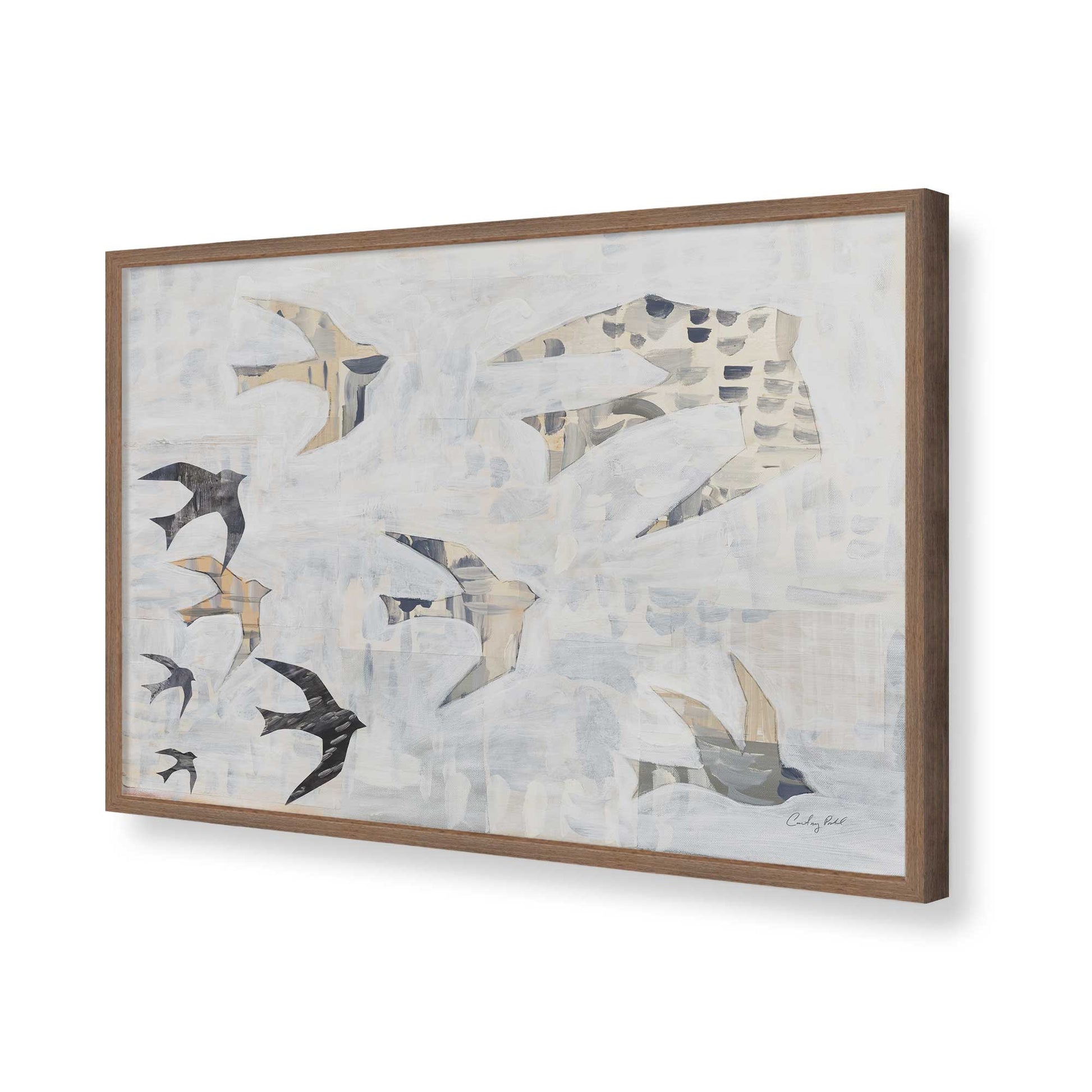 [Color:Walnut], Picture of art in a Walnut frame of the corner