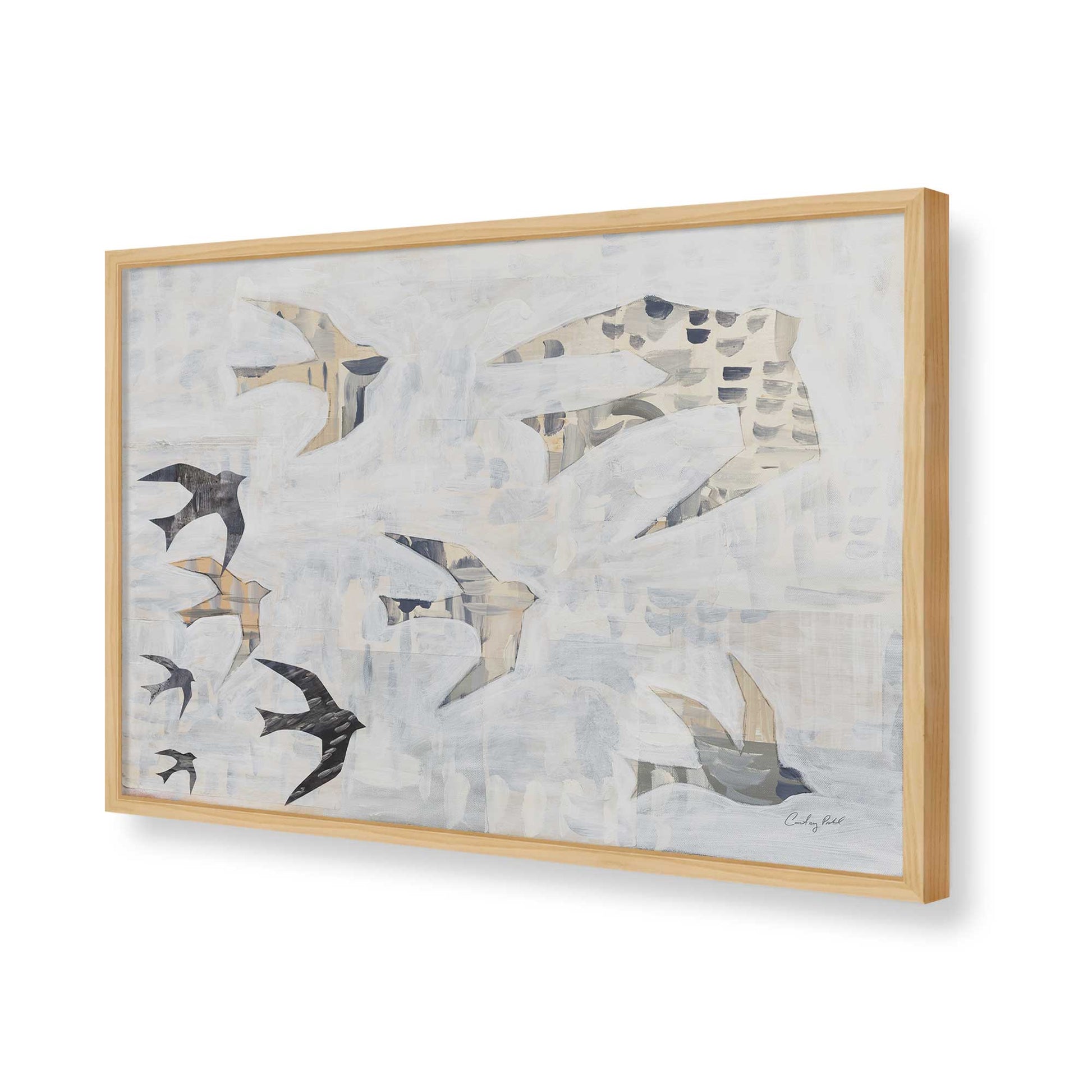 [Color:American Maple], Picture of art in a American Maple frame of the corner