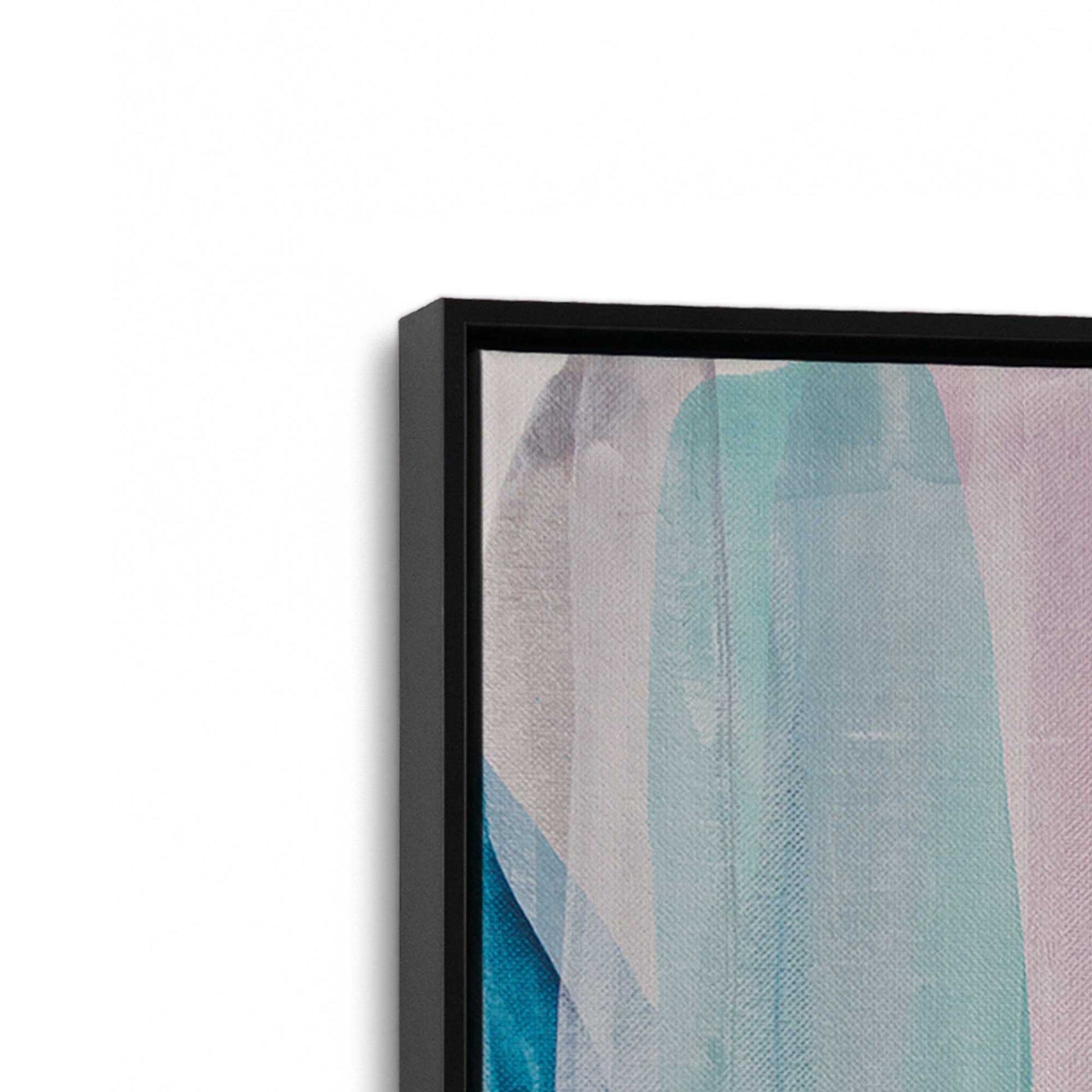 [Color:Satin Black], Picture of art in a Satin Black frame at an angle