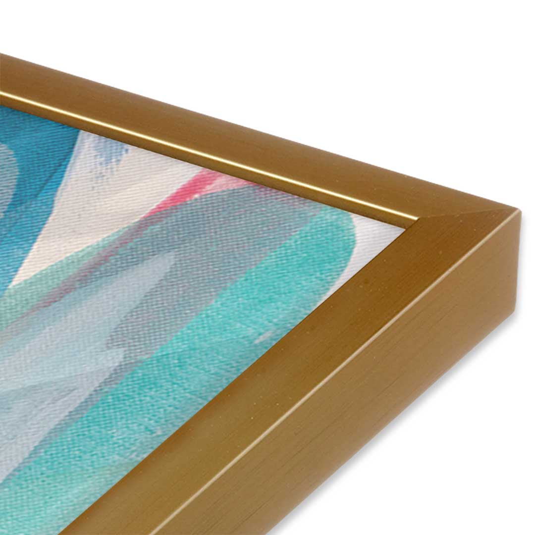 [Color:Polished Gold], Picture of art in a Polished Gold frame at an angle