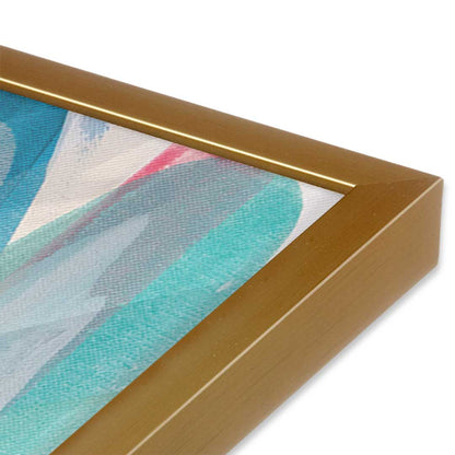 [Color:Polished Gold], Picture of art in a Polished Gold frame at an angle