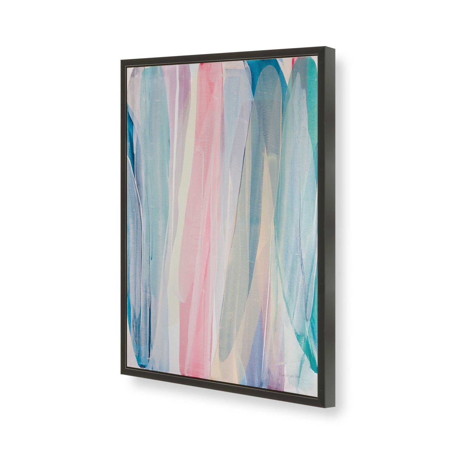 [Color:Satin Black], Picture of art in a Satin Black frame of the corner