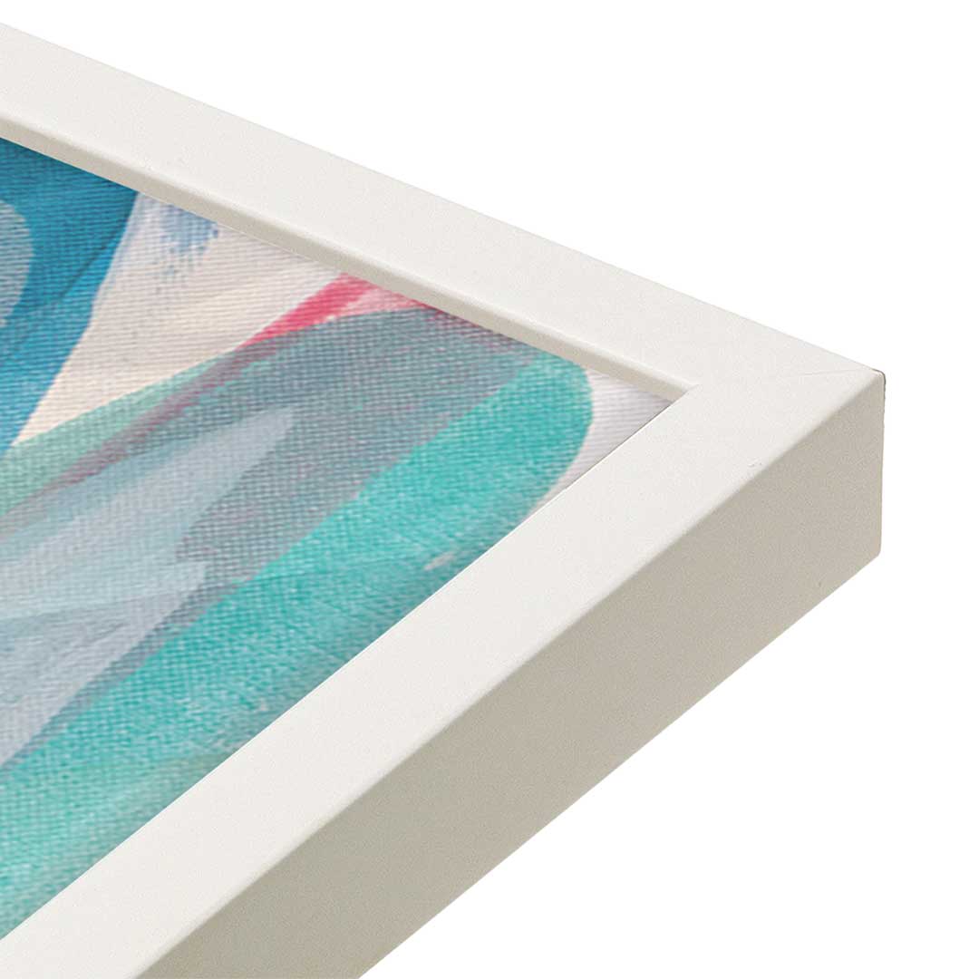 [Color:Opaque White], Picture of art in a Opaque White frame at an angle