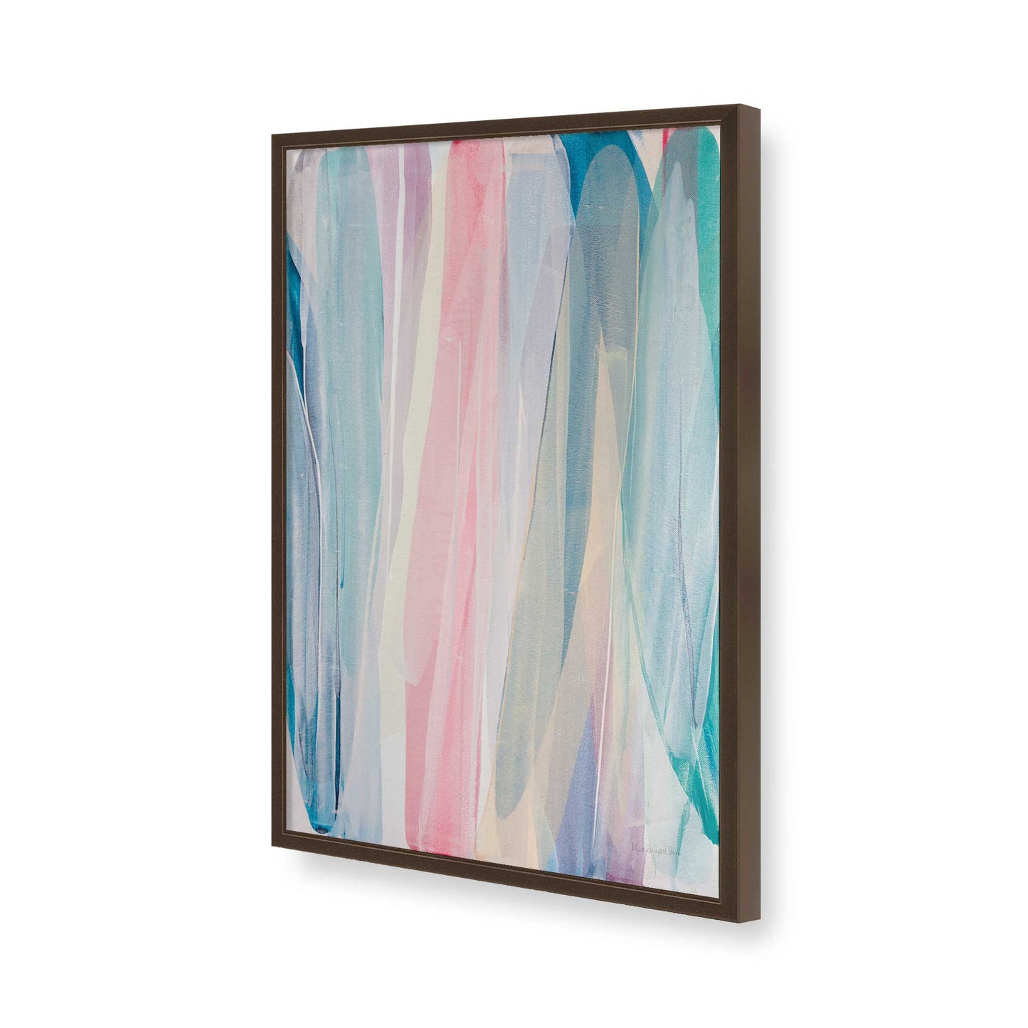 [Color:Brown], Picture of art in a Brown frame of the corner