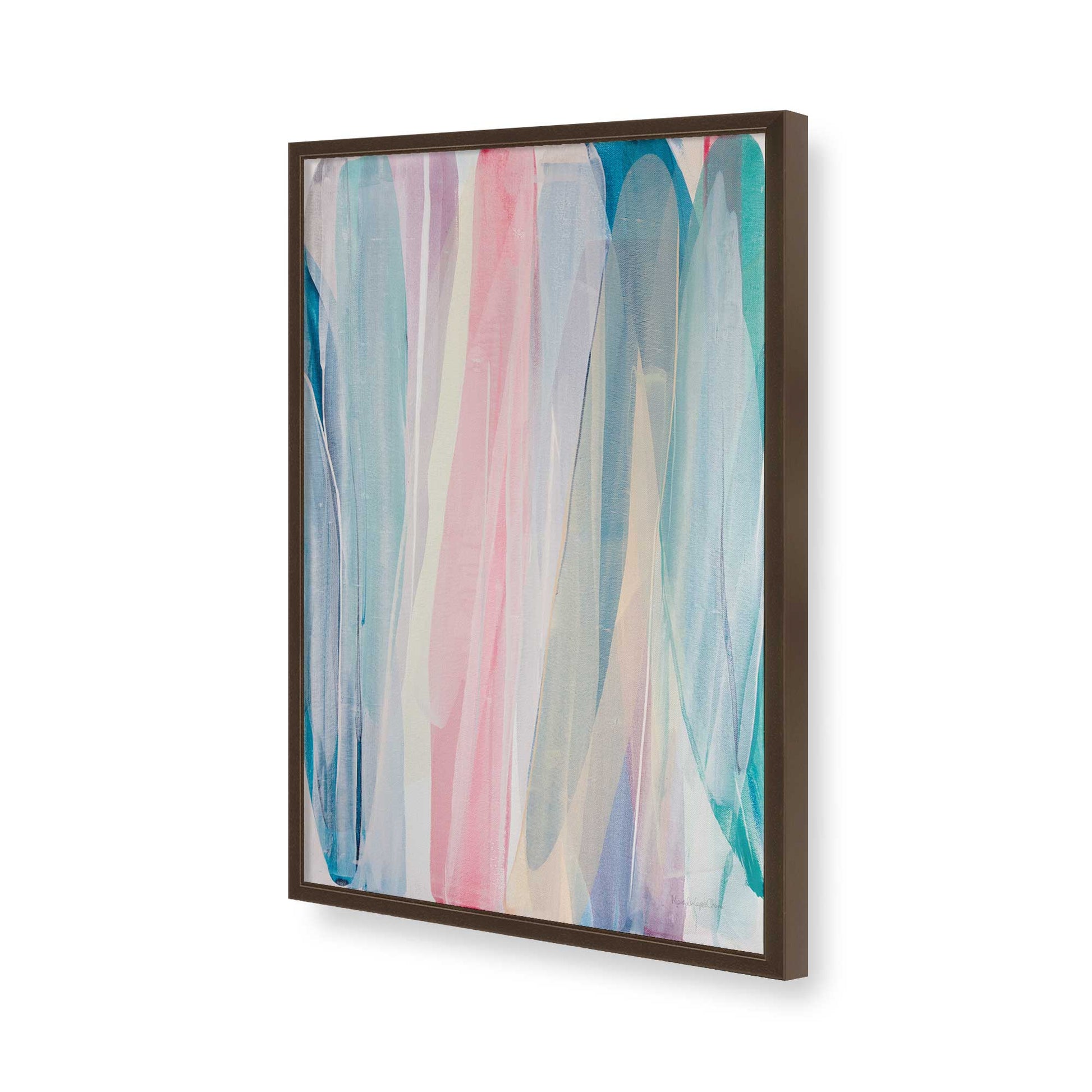 [Color:Brown], Picture of art in a Brown frame of the corner
