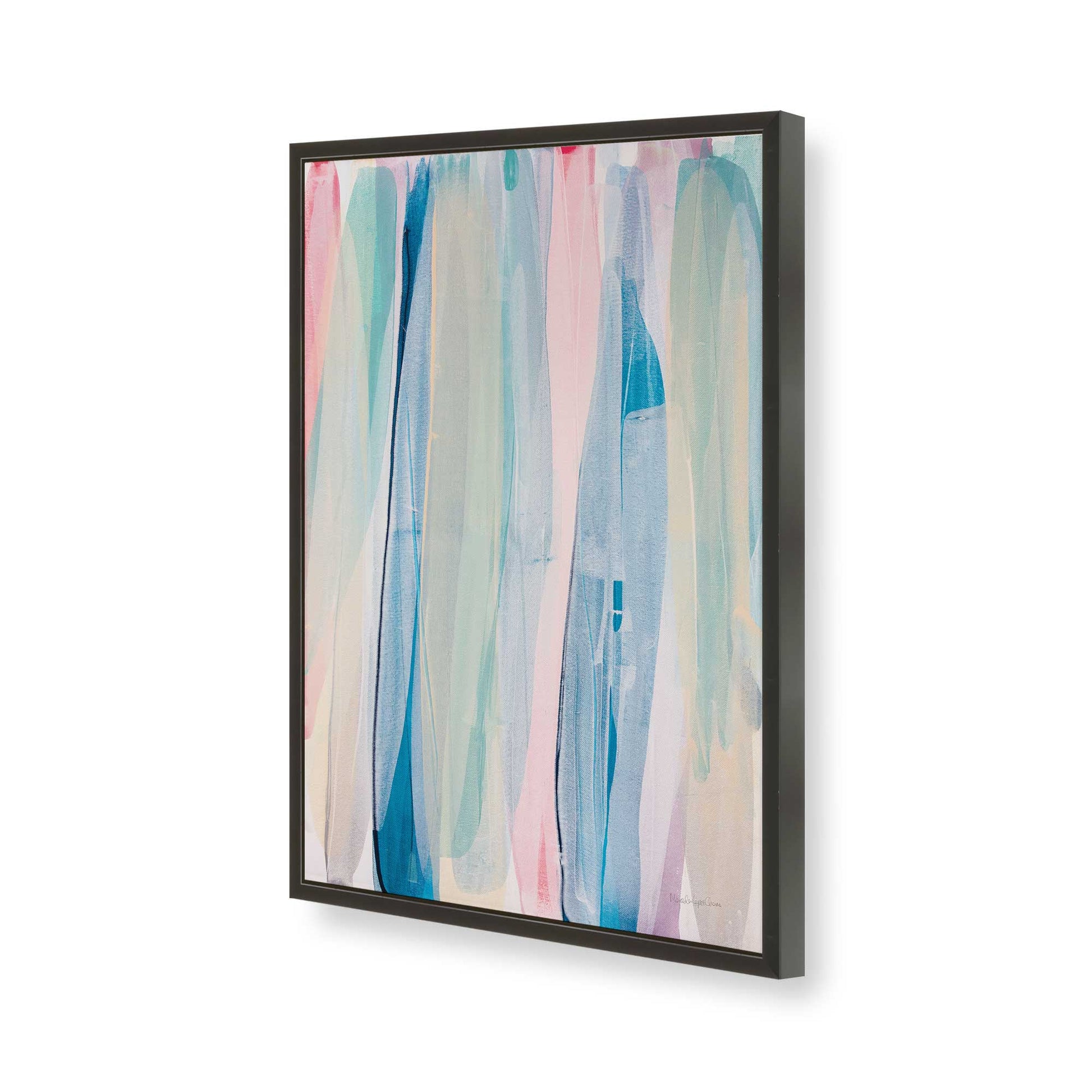 [Color:Satin Black], Picture of art in a Satin Black frame of the corner