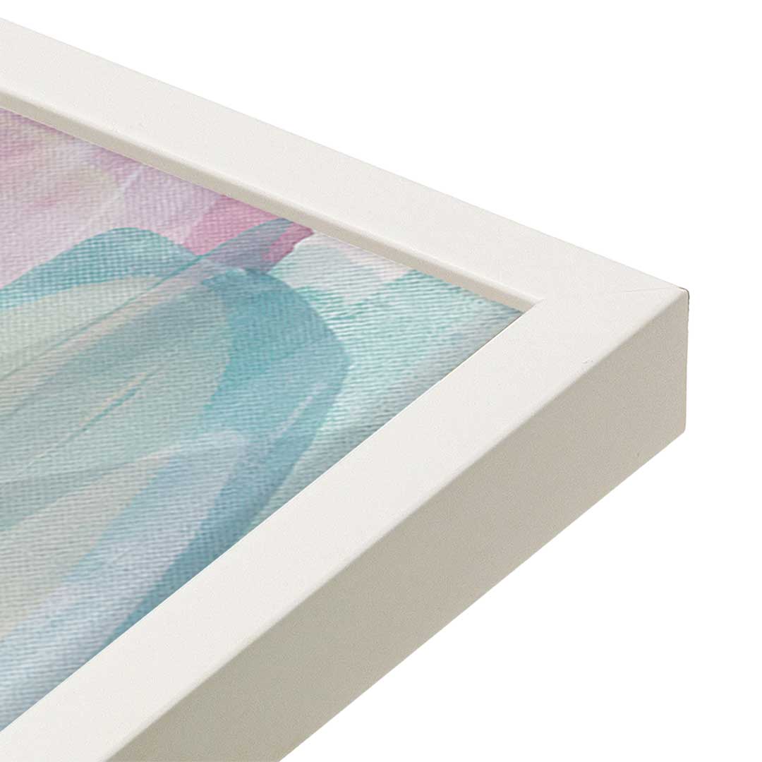 [Color:Opaque White], Picture of art in a Opaque White frame at an angle