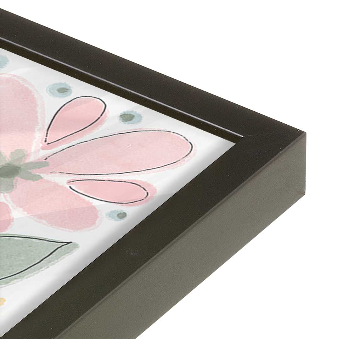 [Color:Satin Black], Picture of art in a Satin Black frame at an angle