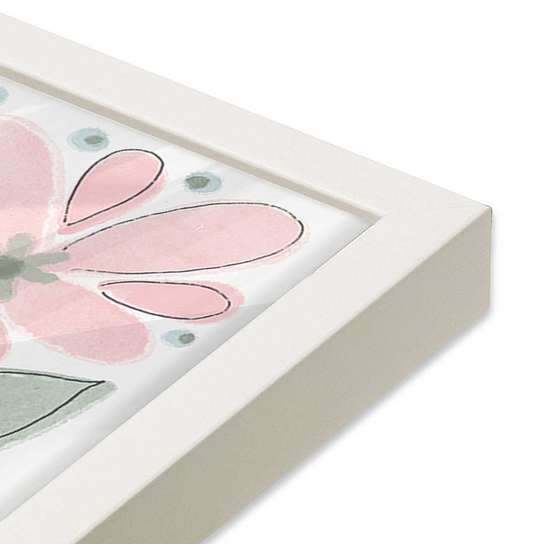 [Color:Opaque White], Picture of art in a Opaque White frame at an angle