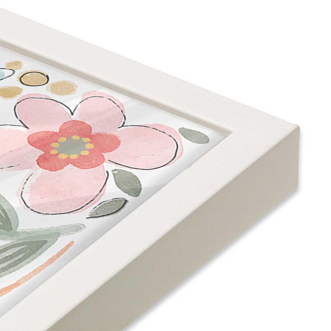 [Color:Opaque White], Picture of art in a Opaque White frame at an angle