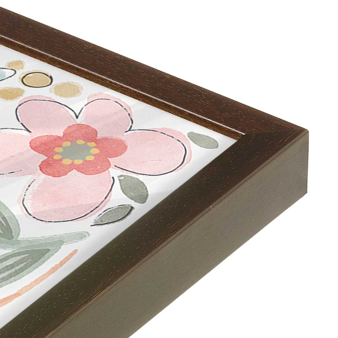 [Color:Espresso], Picture of art in a Espresso frame at an angle