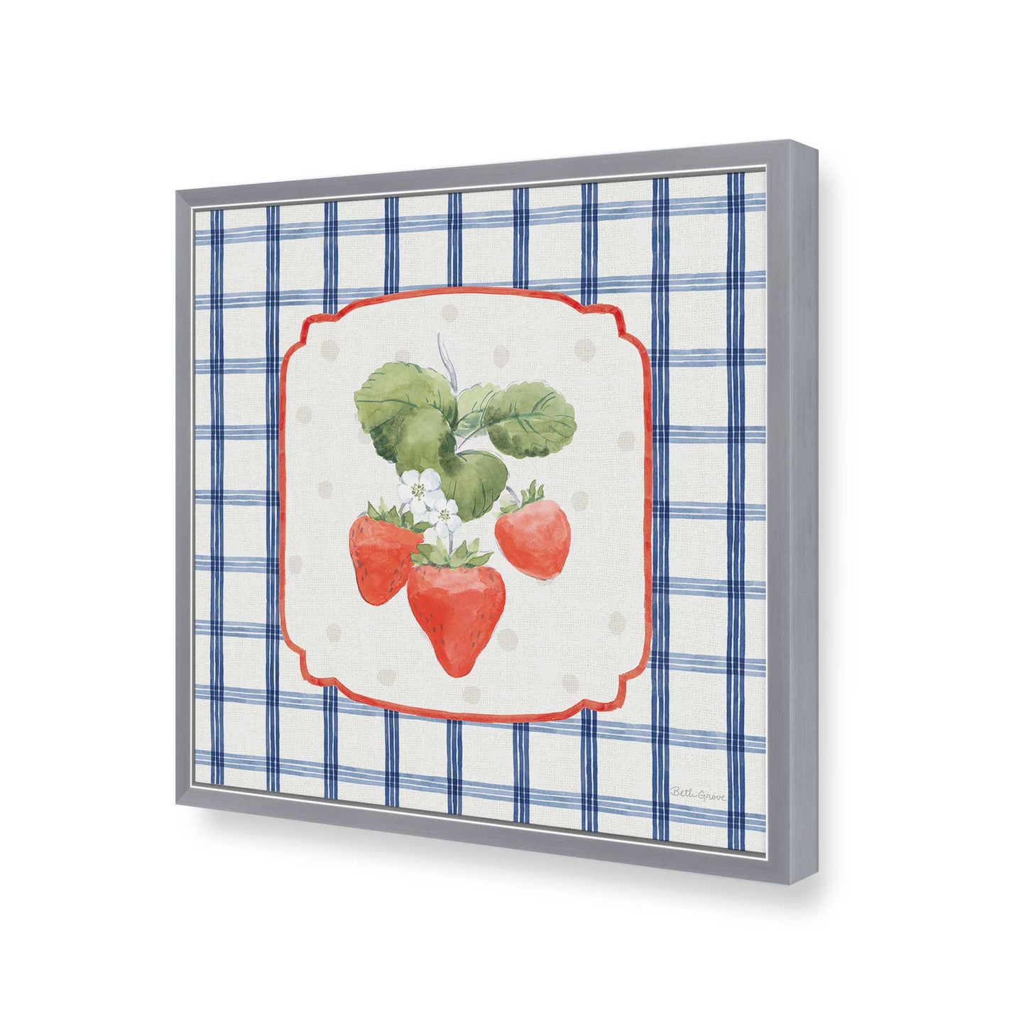 [Color:Polished Chrome], Picture of art in a Polished Chrome frame of the corner