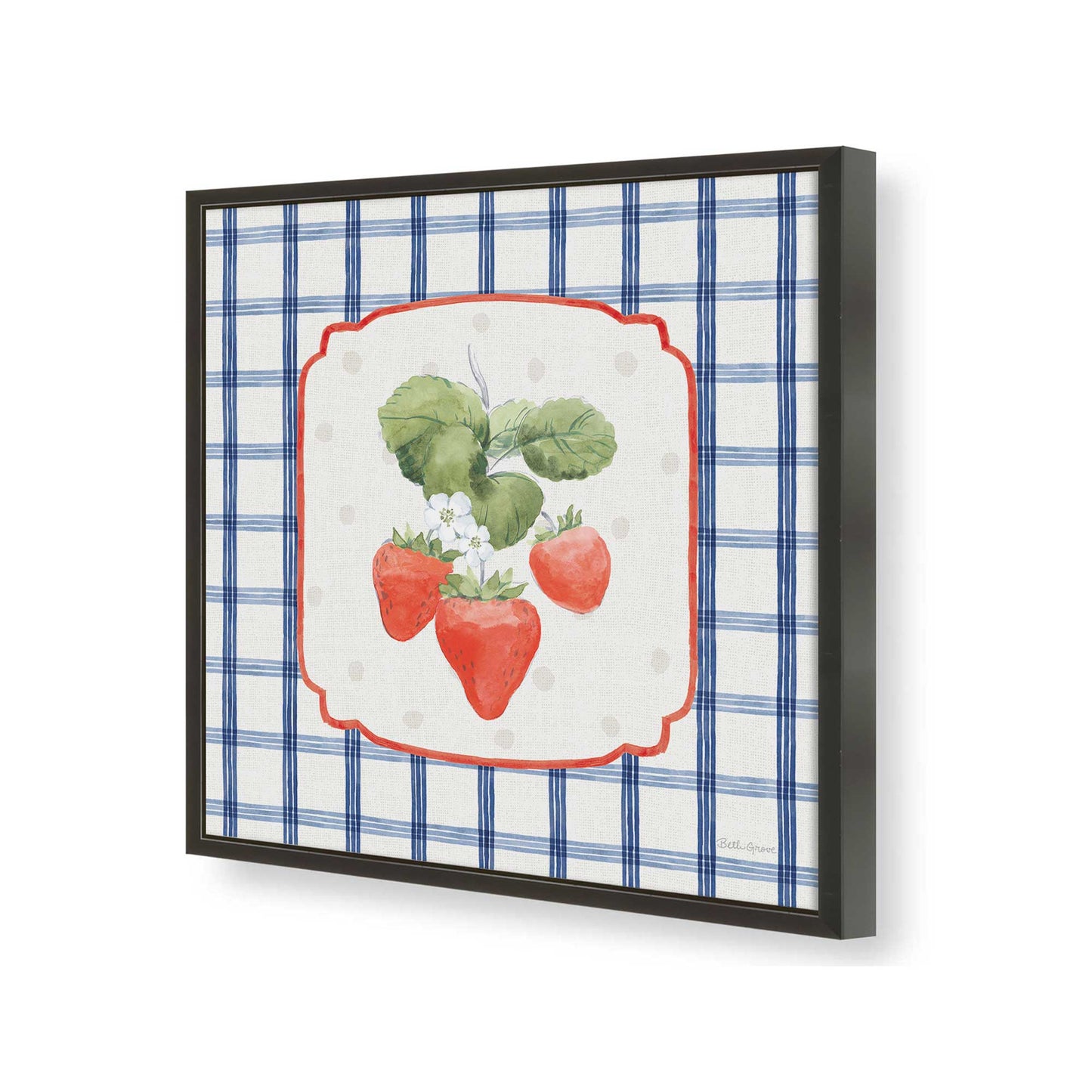 [Color:Satin Black], Picture of art in a Satin Black frame of the corner
