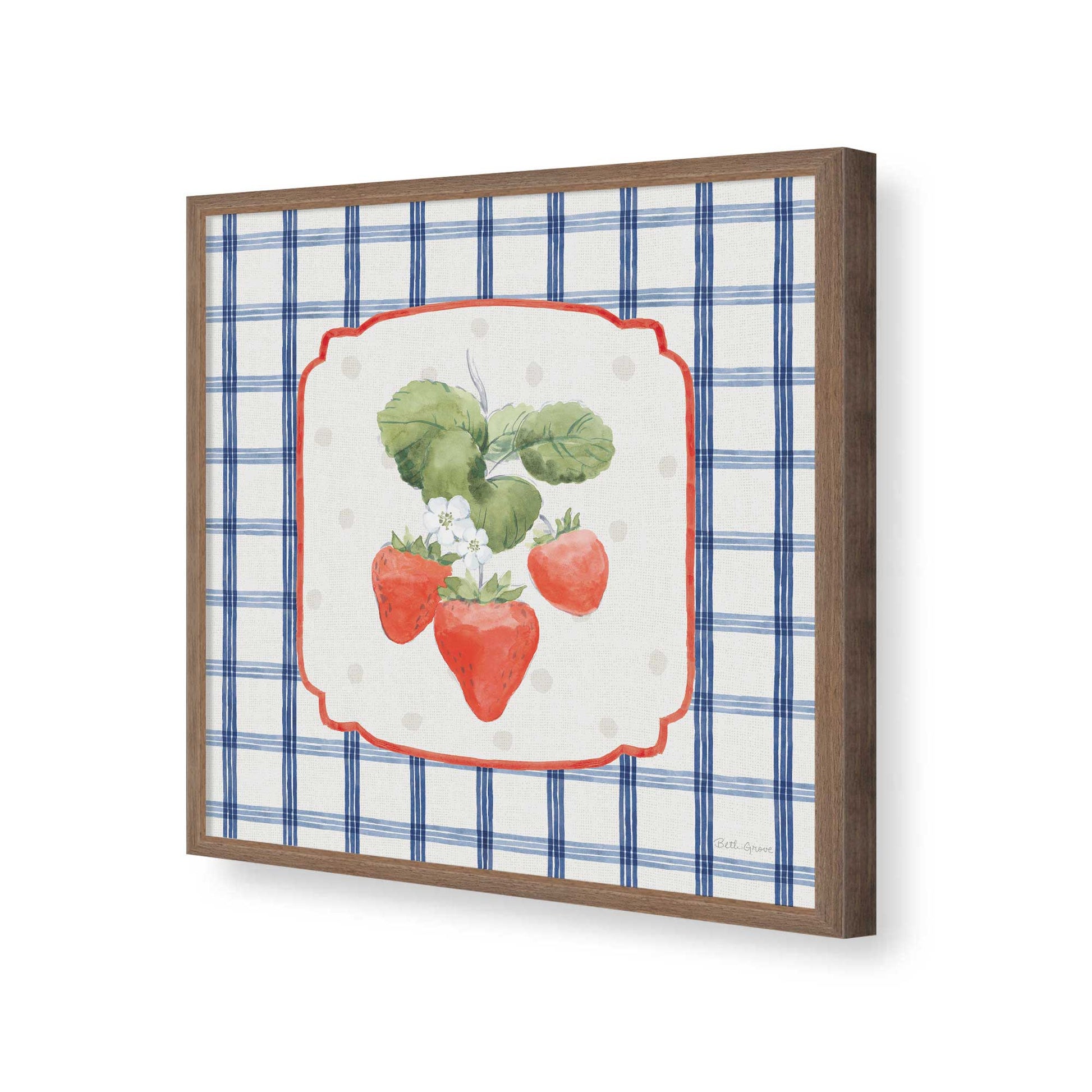 [Color:Walnut], Picture of art in a Walnut frame of the corner