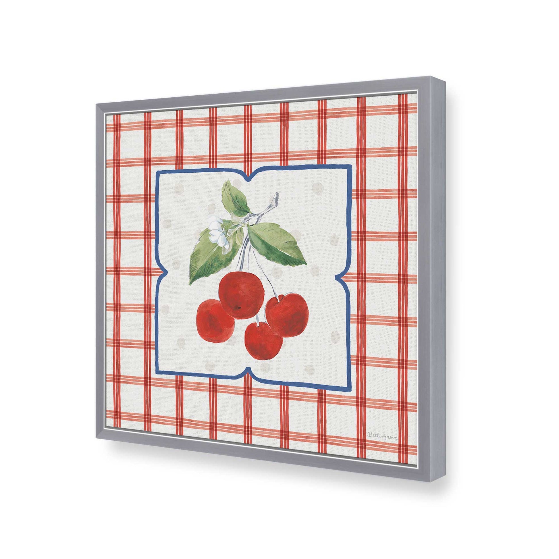 [Color:Polished Chrome], Picture of art in a Polished Chrome frame of the corner