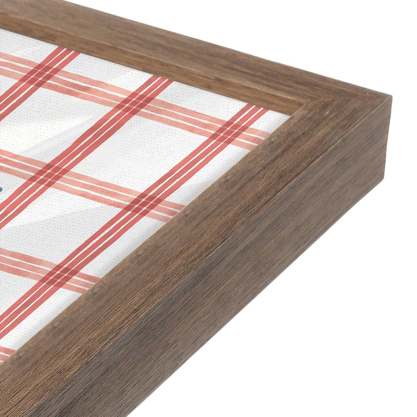 [Color:Walnut], Picture of art in a Walnut frame at an angle