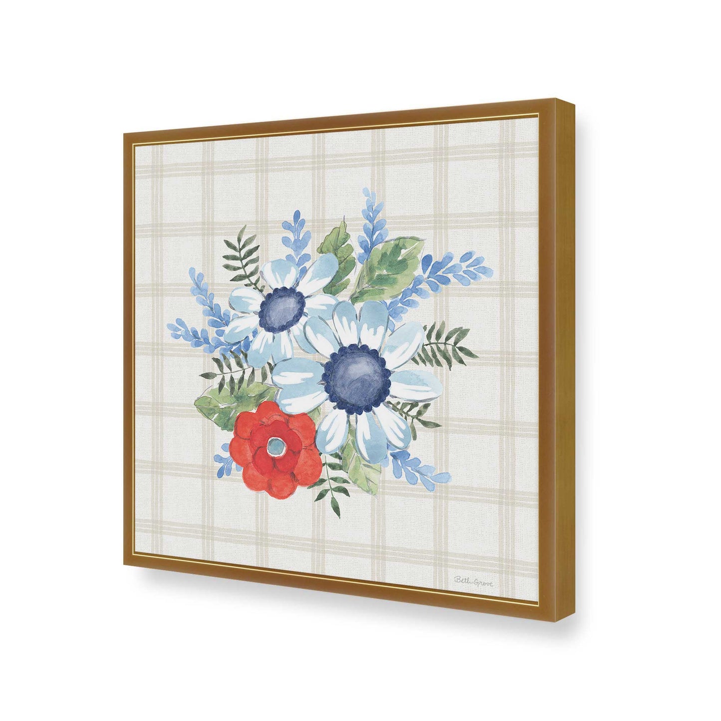 [Color:Polished Gold], Picture of art in a Polished Gold frame of the corner