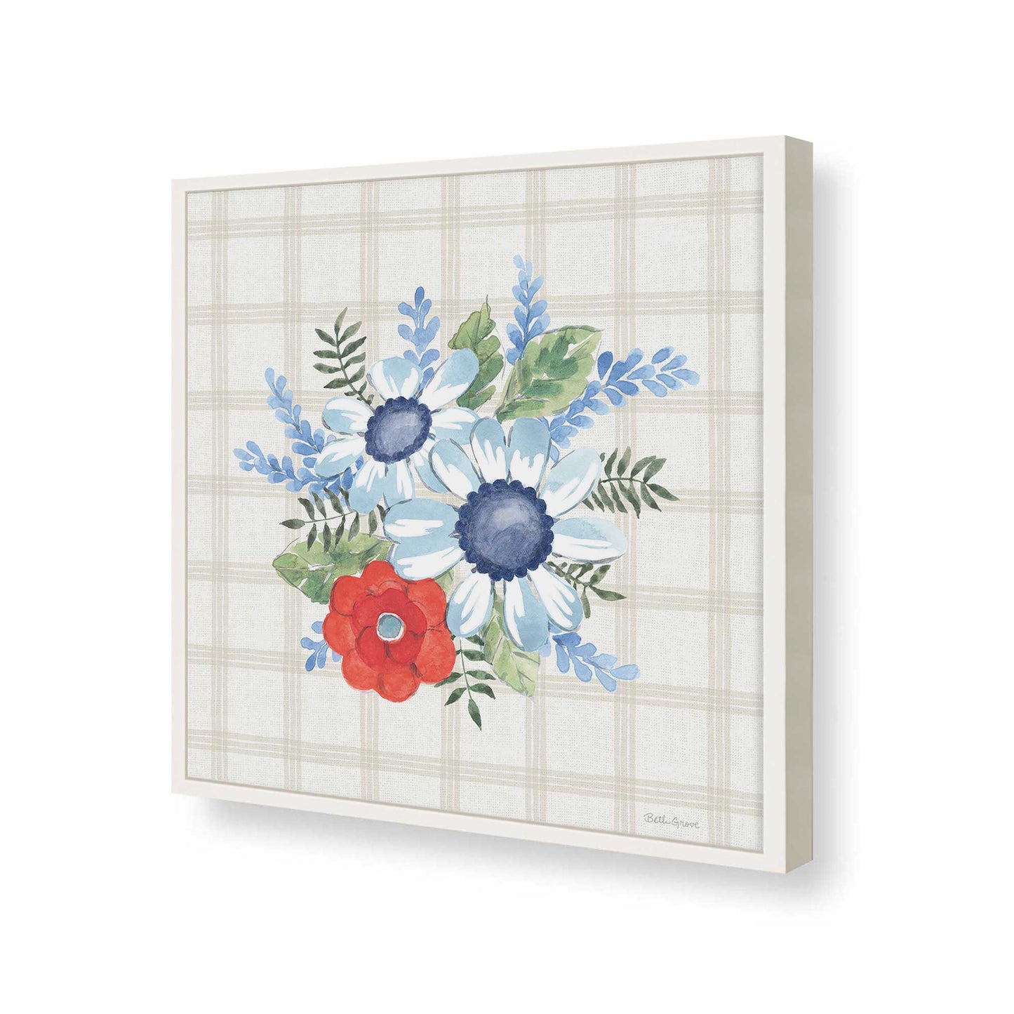 [Color:Opaque White], Picture of art in a Opaque White frame of the corner