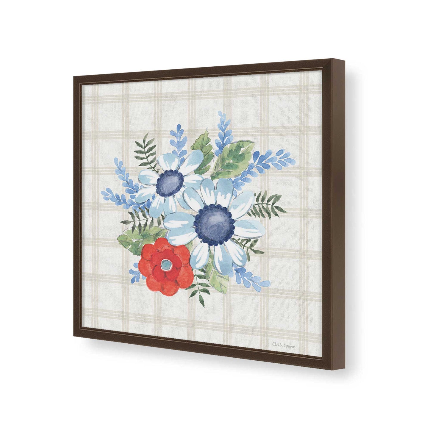 [Color:Espresso], Picture of art in a Espresso frame of the corner