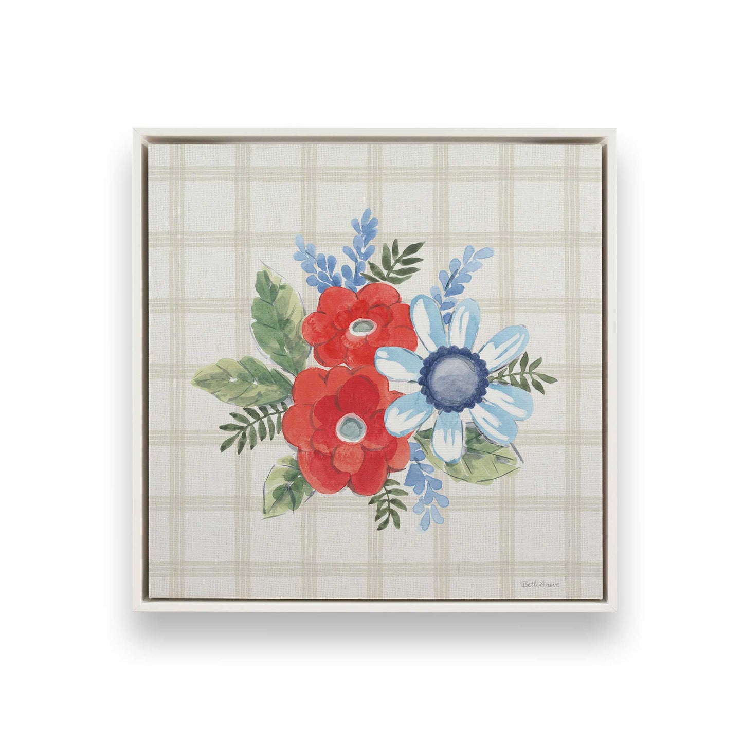 [Color:Opaque White], Picture of art in a White frame
