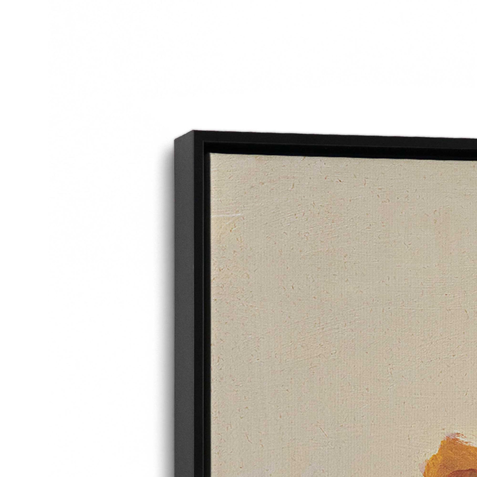 [Color:Satin Black], Picture of art in a Satin Black frame at an angle