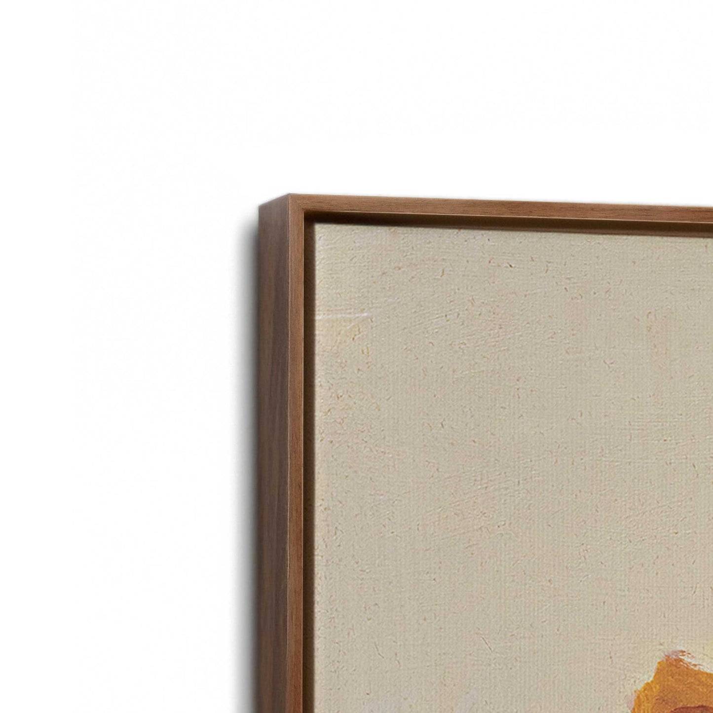 [Color:Walnut], Picture of art in a Walnut frame at an angle