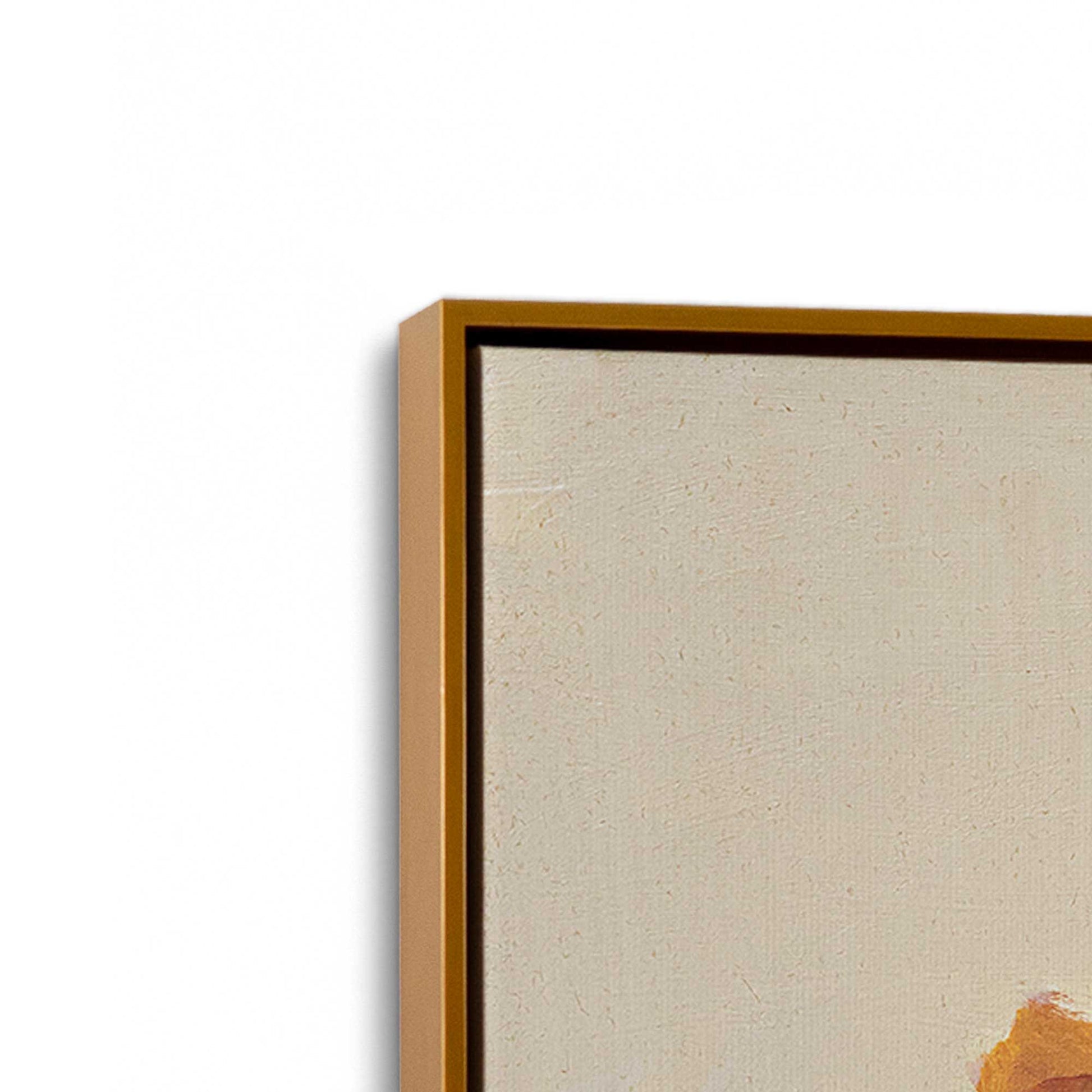 [Color:Polished Gold], Picture of art in a Polished Gold frame at an angle