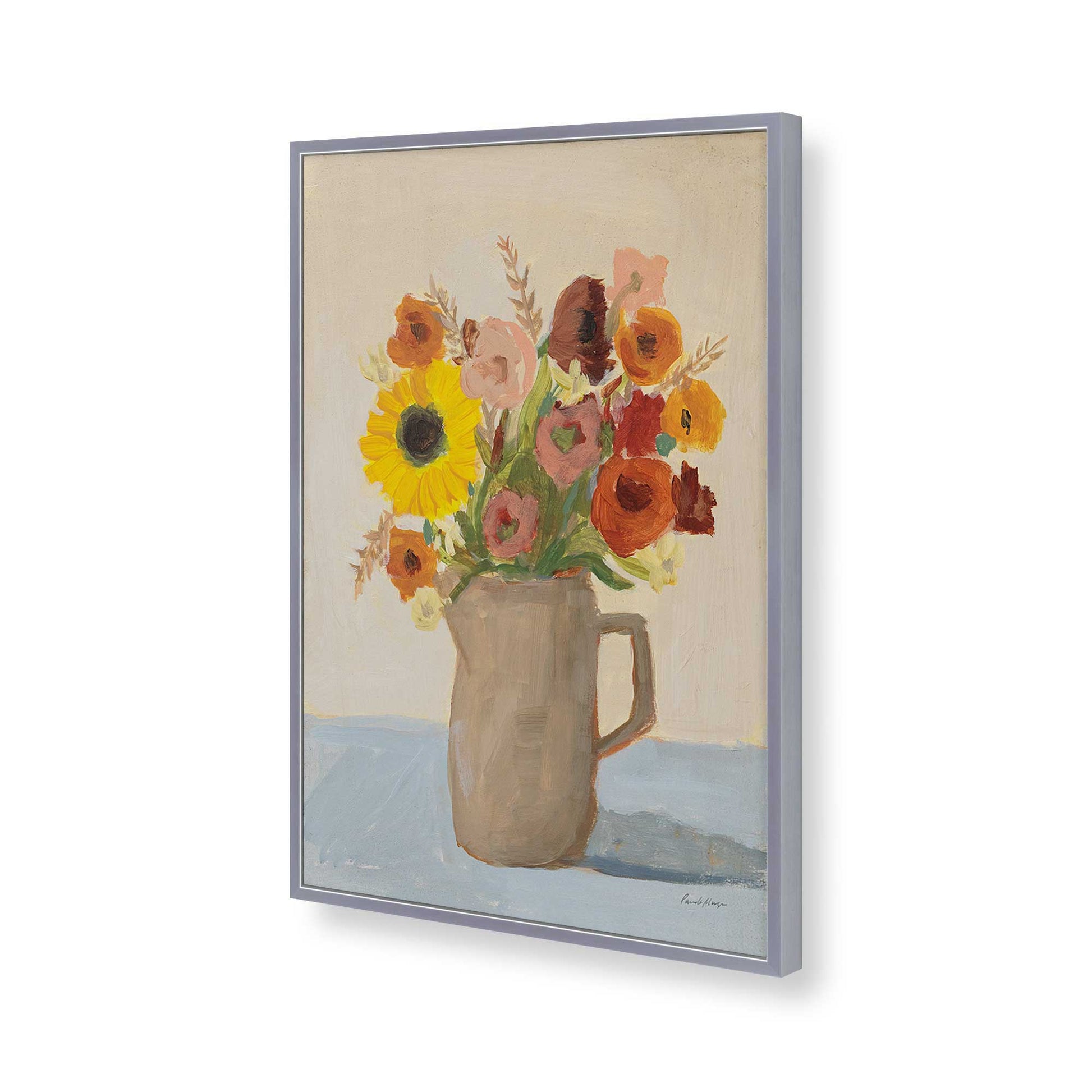 [Color:Polished Chrome], Picture of art in a Polished Chrome frame of the corner