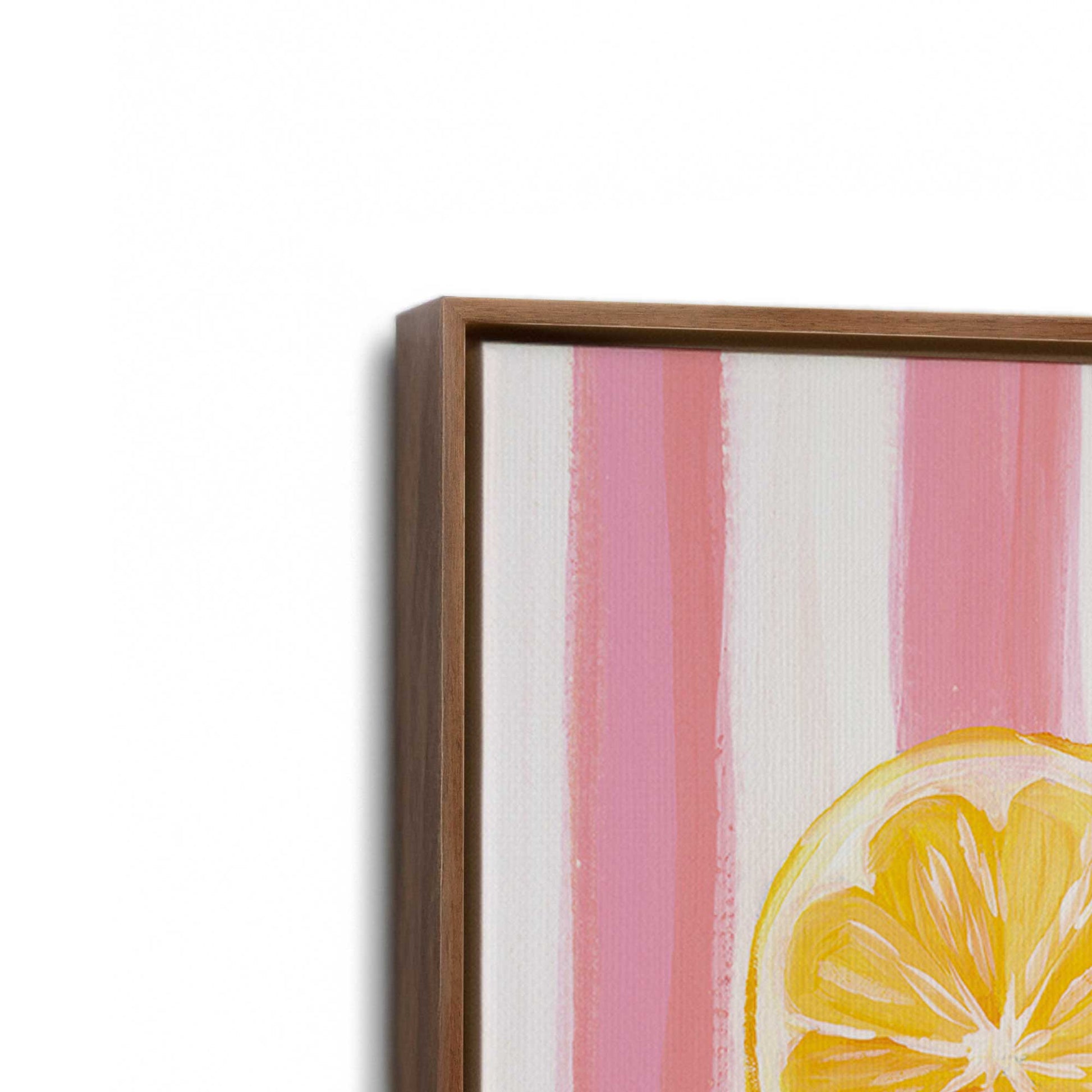[Color:Walnut], Picture of art in a Walnut frame at an angle