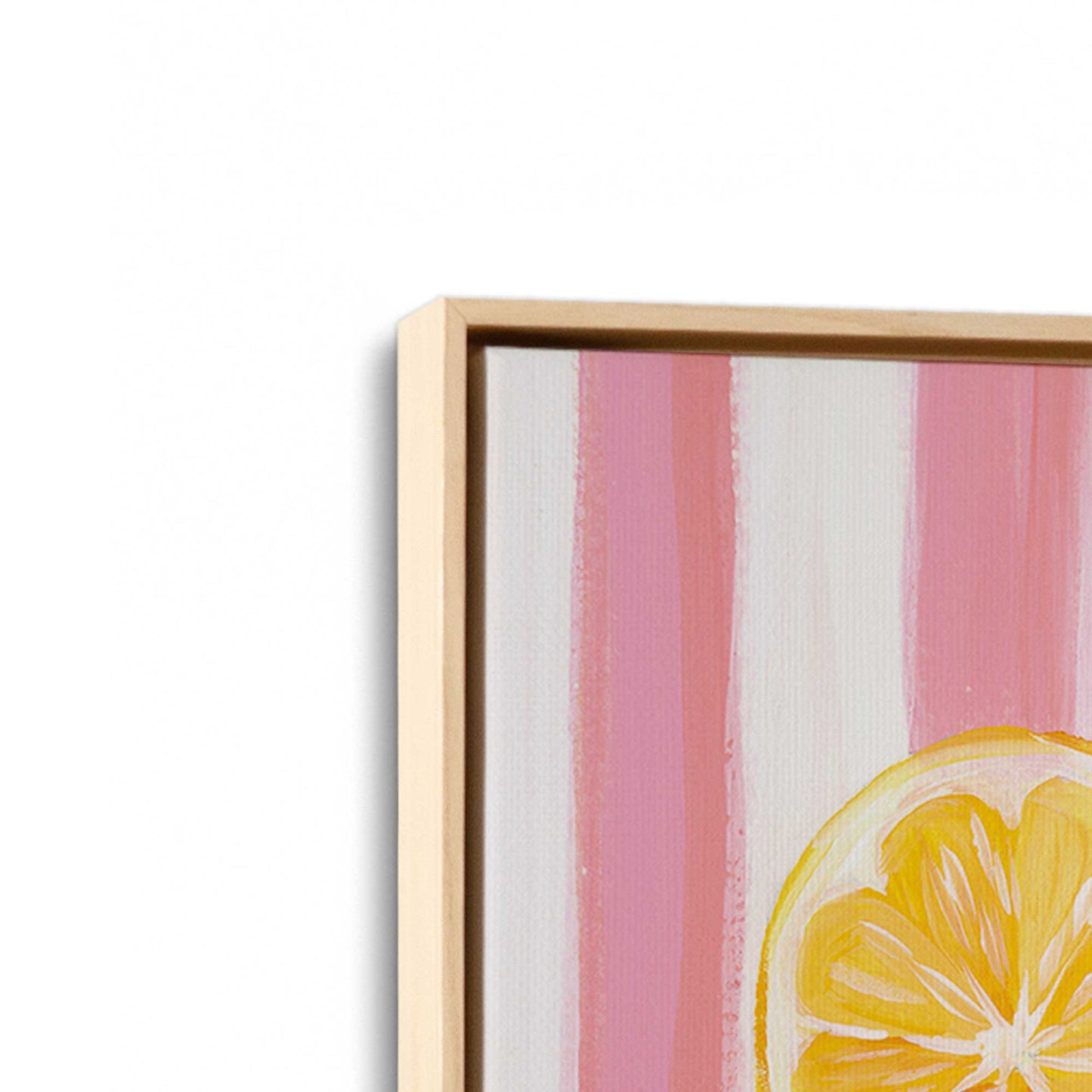 [Color:American Maple], Picture of art in a American Maple frame at an angle