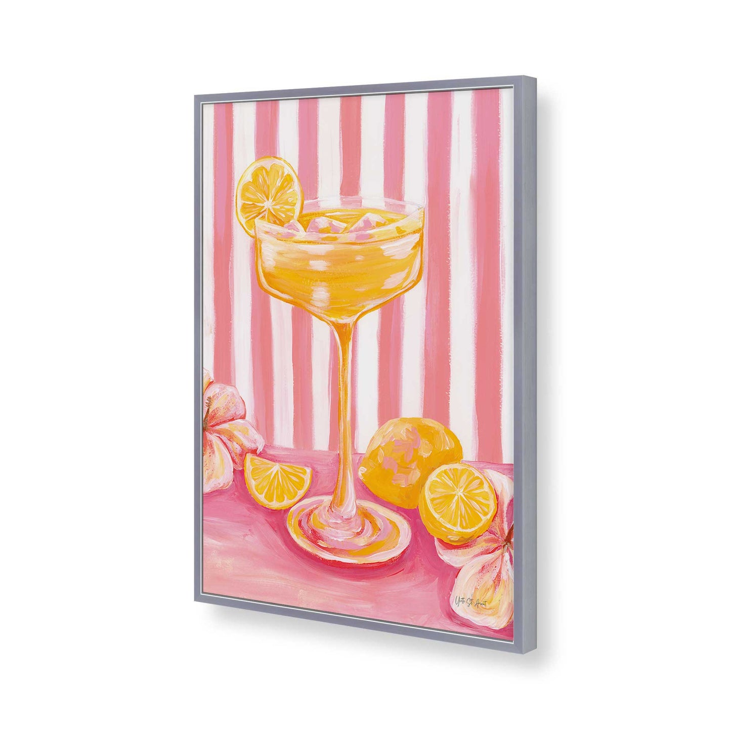[Color:Polished Chrome], Picture of art in a Polished Chrome frame of the corner
