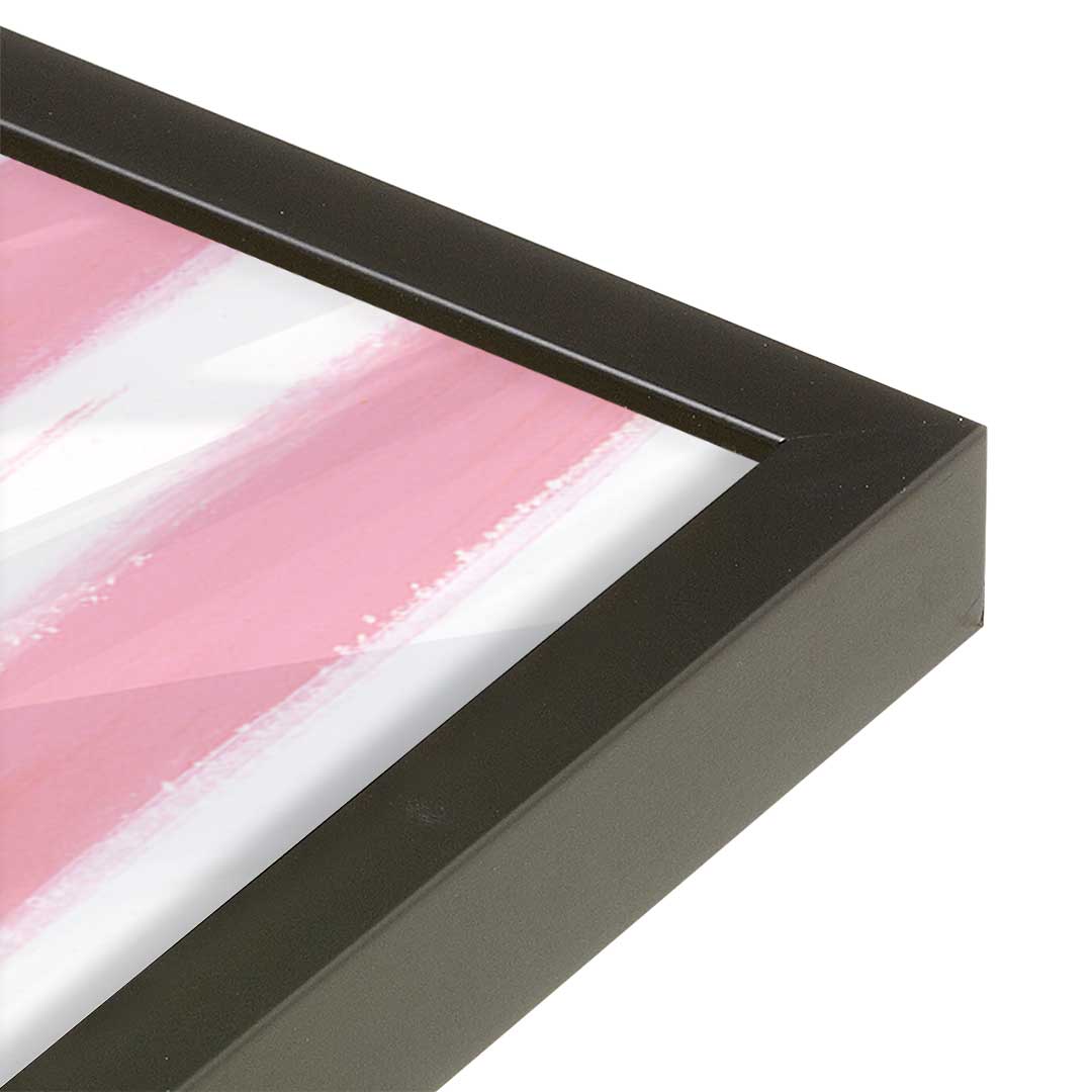 [Color:Satin Black], Picture of art in a Satin Black frame at an angle
