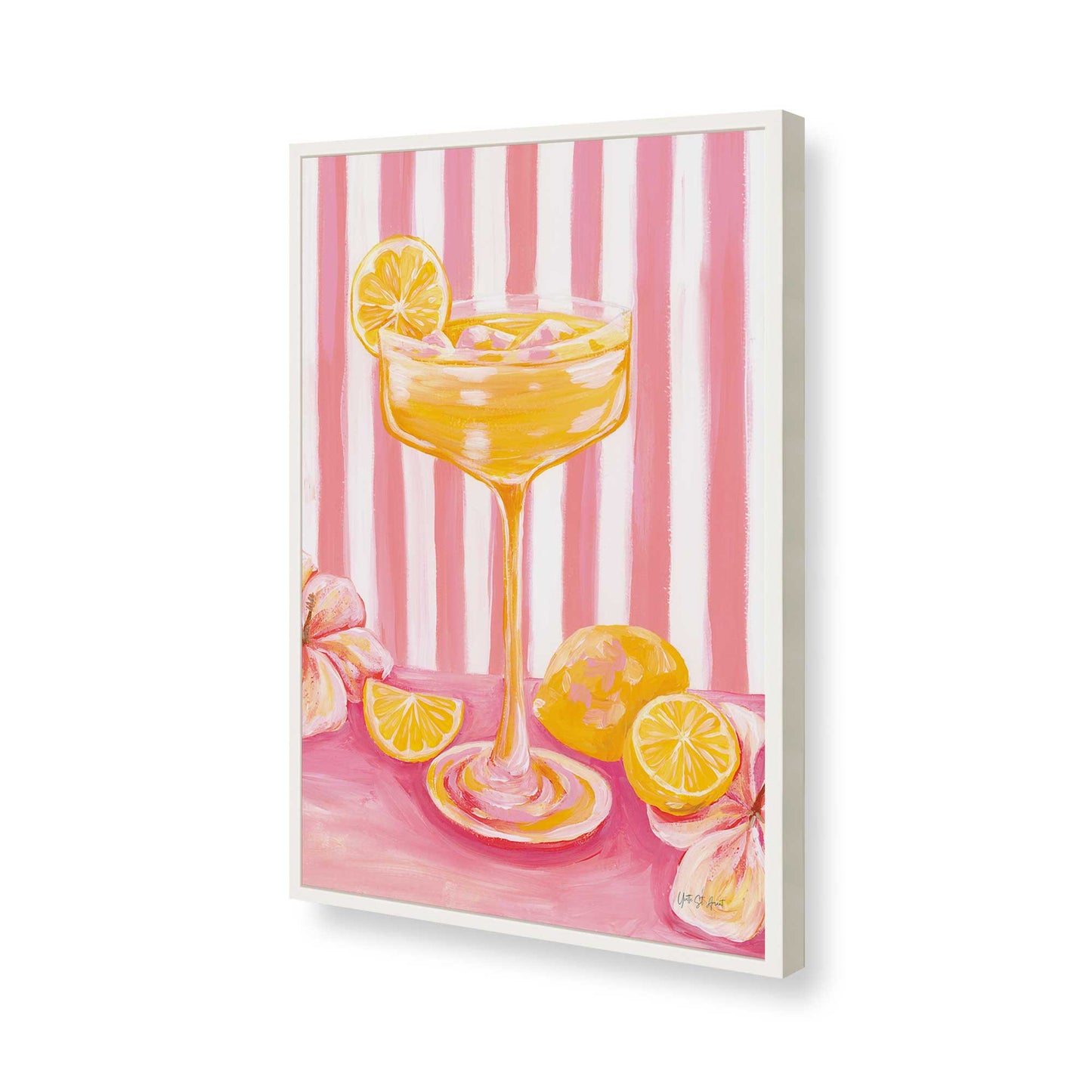[Color:Opaque White], Picture of art in a Opaque White frame of the corner