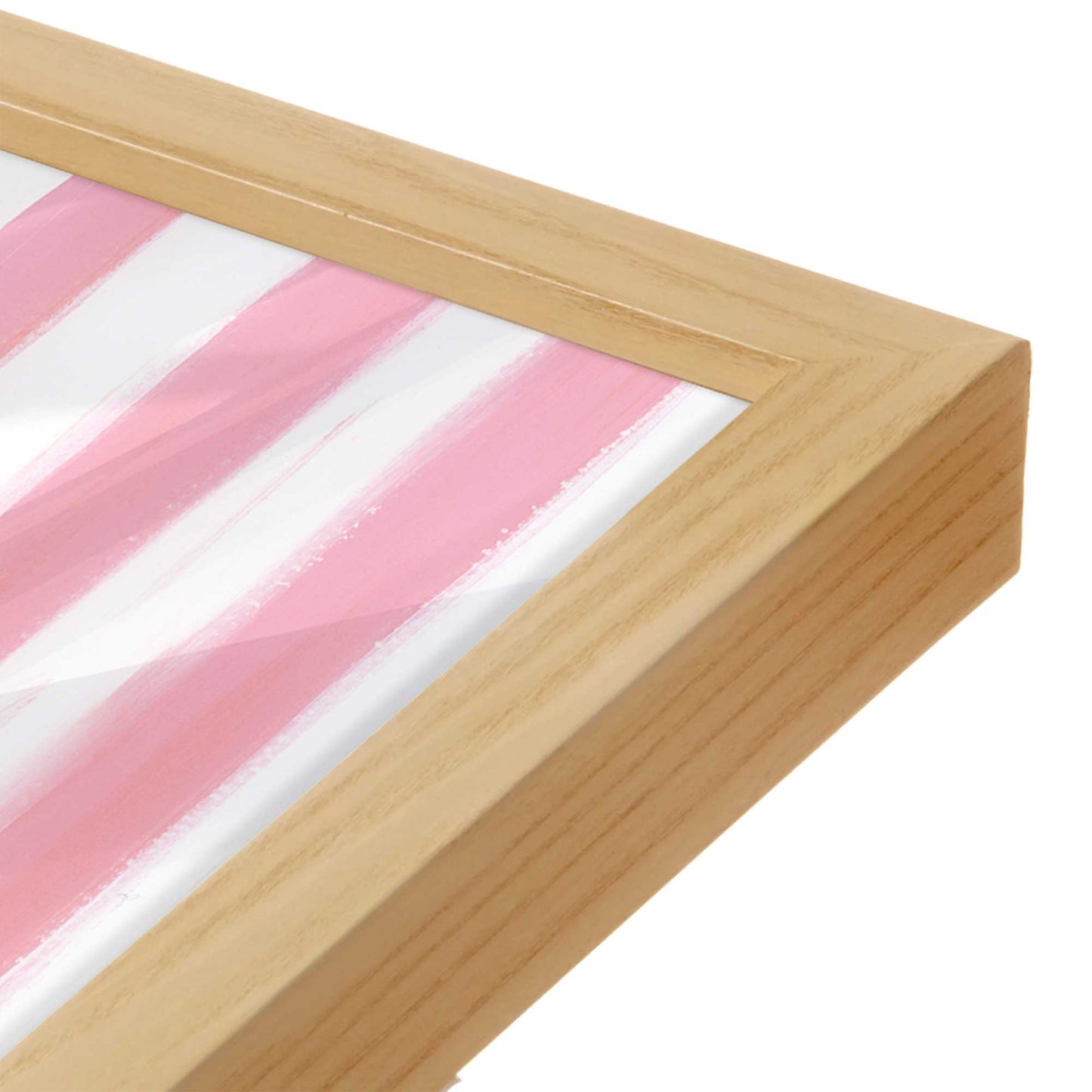 [Color:American Maple], Picture of art in a American Maple frame at an angle