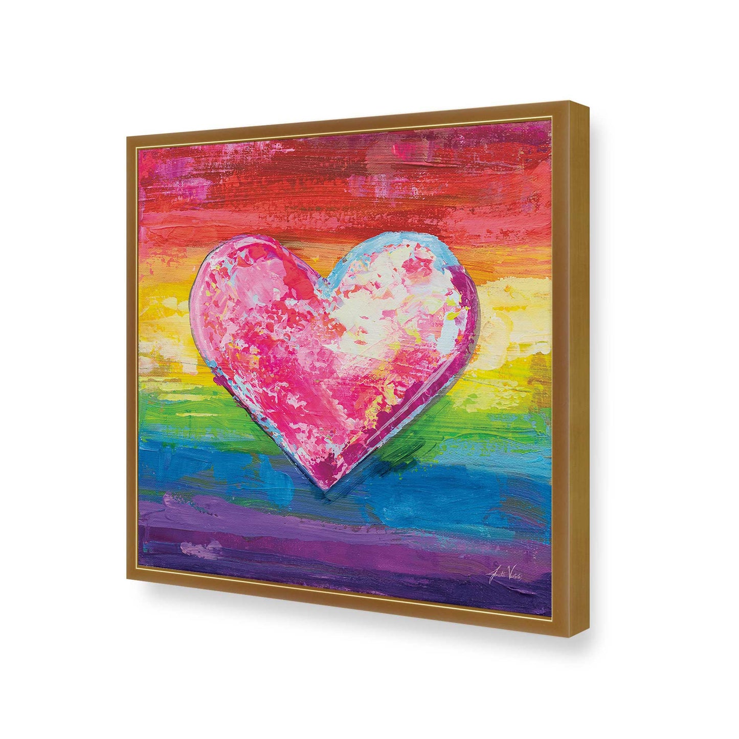 [Color:Polished Gold], Picture of art in a Polished Gold frame of the corner
