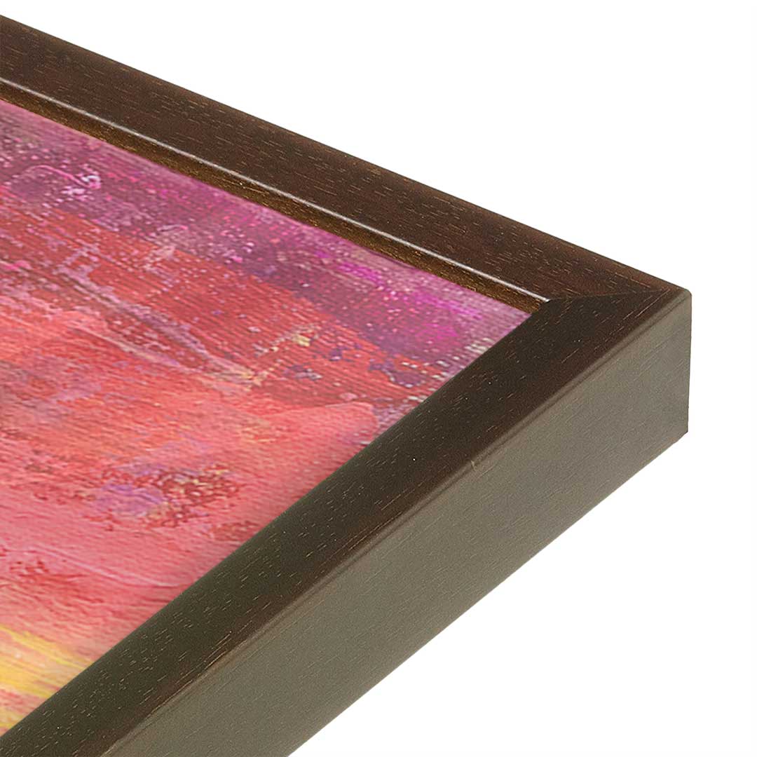 [Color:Espresso], Picture of art in a Espresso frame at an angle