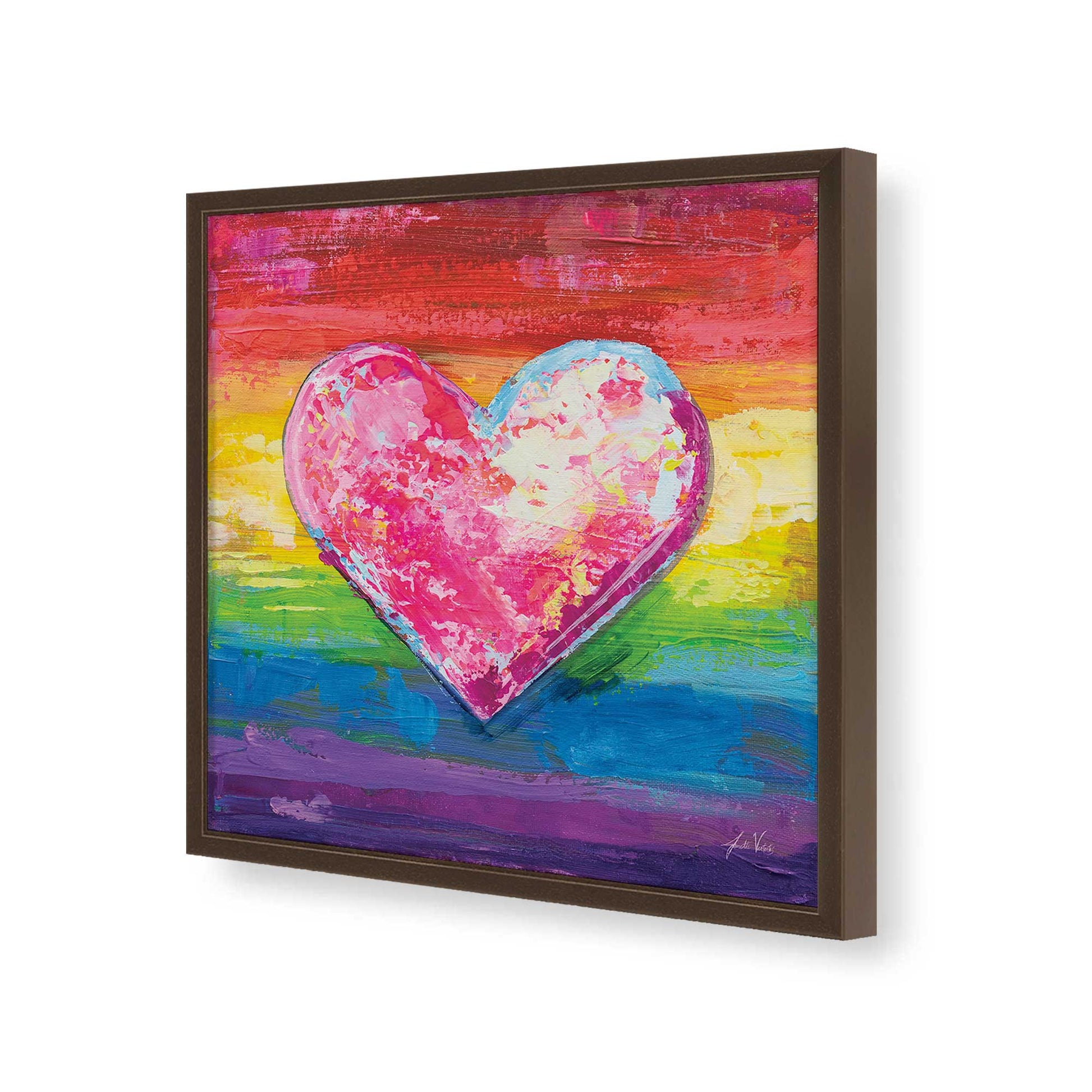 [Color:Espresso], Picture of art in a Espresso frame of the corner