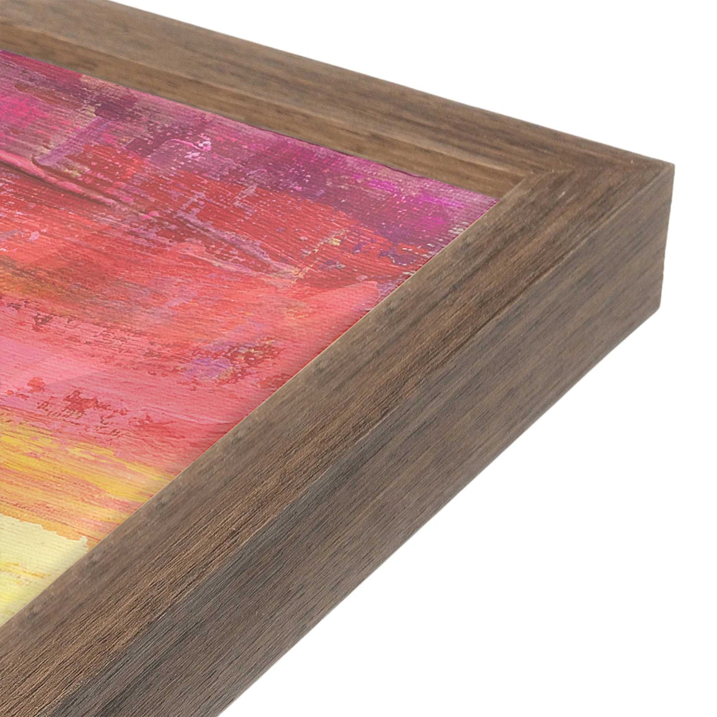 [Color:Walnut], Picture of art in a Walnut frame at an angle