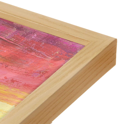 [Color:American Maple], Picture of art in a American Maple frame at an angle