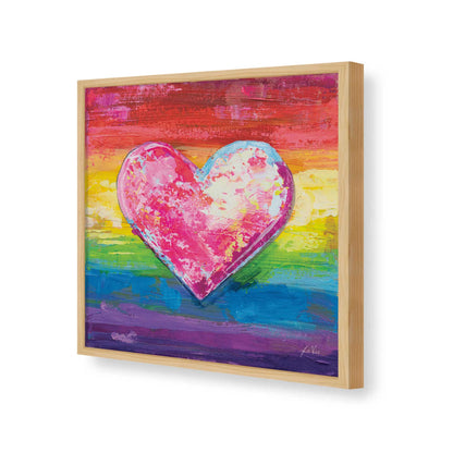 [Color:American Maple], Picture of art in a American Maple frame of the corner