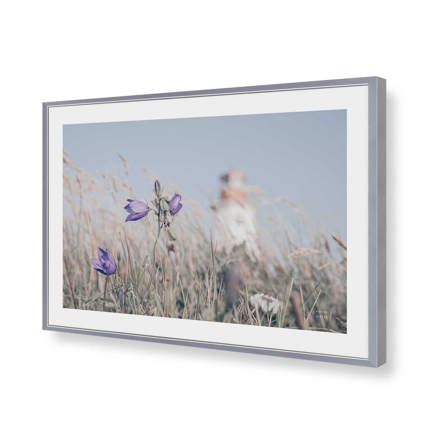 [Color:Polished Chrome], Picture of art in a Polished Chrome frame of the corner
