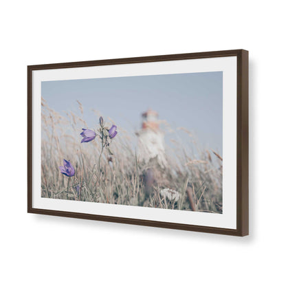 [Color:Brown], Picture of art in a Brown frame of the corner