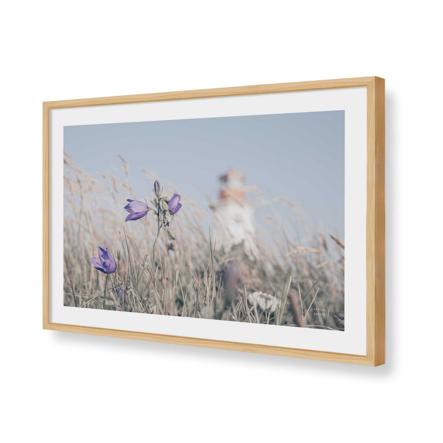 [Color:American Maple], Picture of art in a American Maple frame of the corner