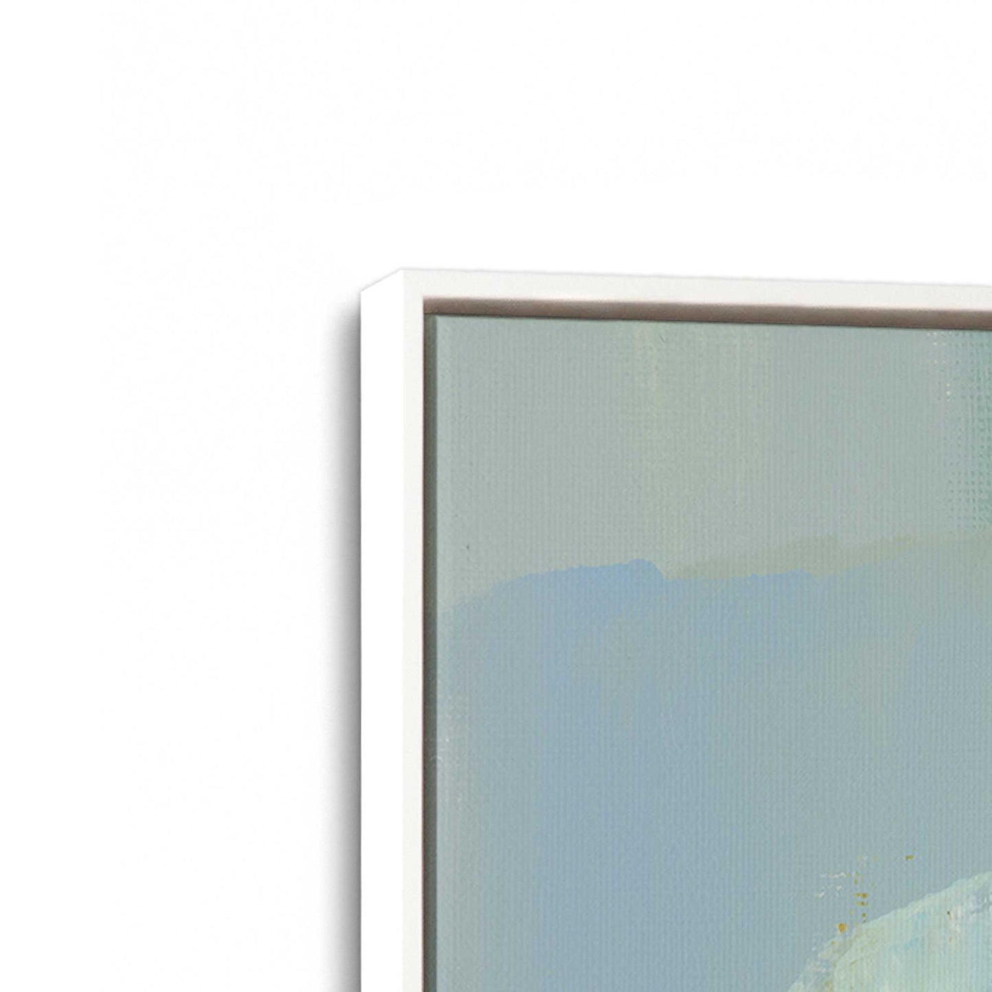 [Color:Opaque White], Picture of art in a White frame at an angle
