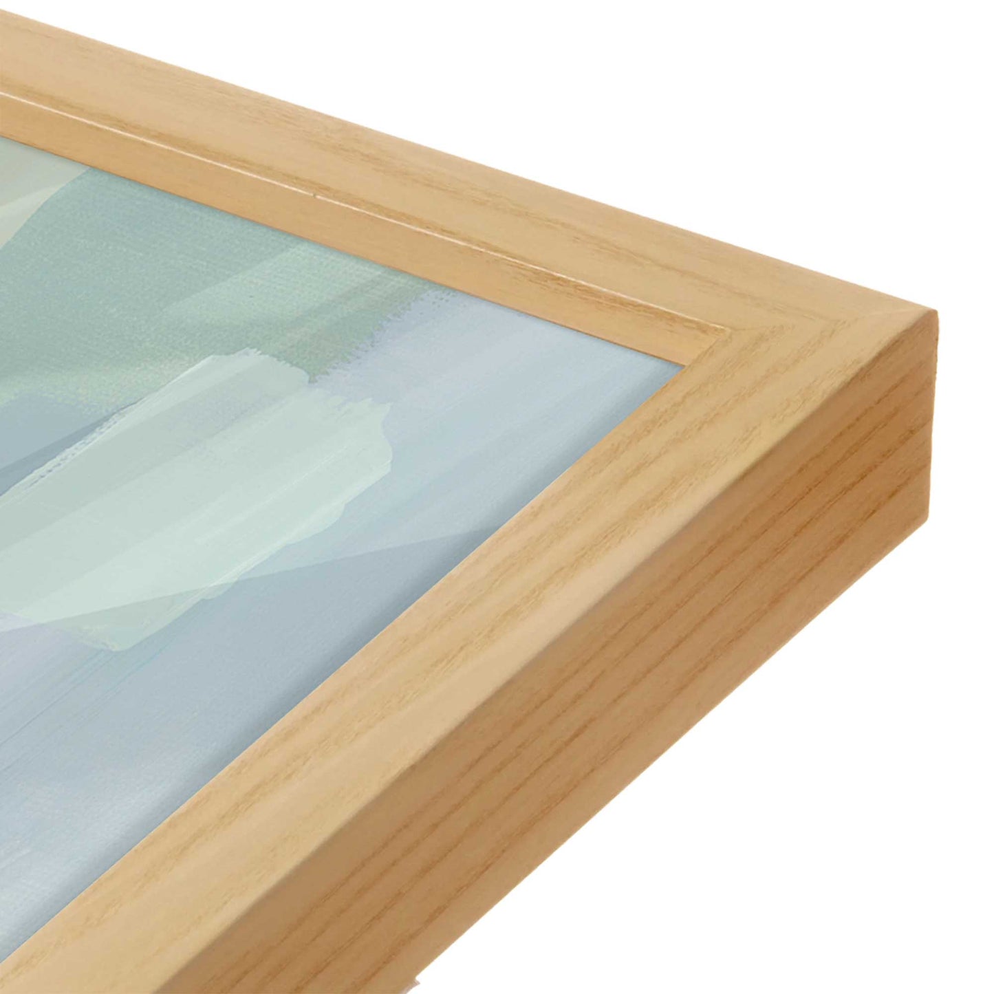 [Color:American Maple], Picture of art in a American Maple frame at an angle